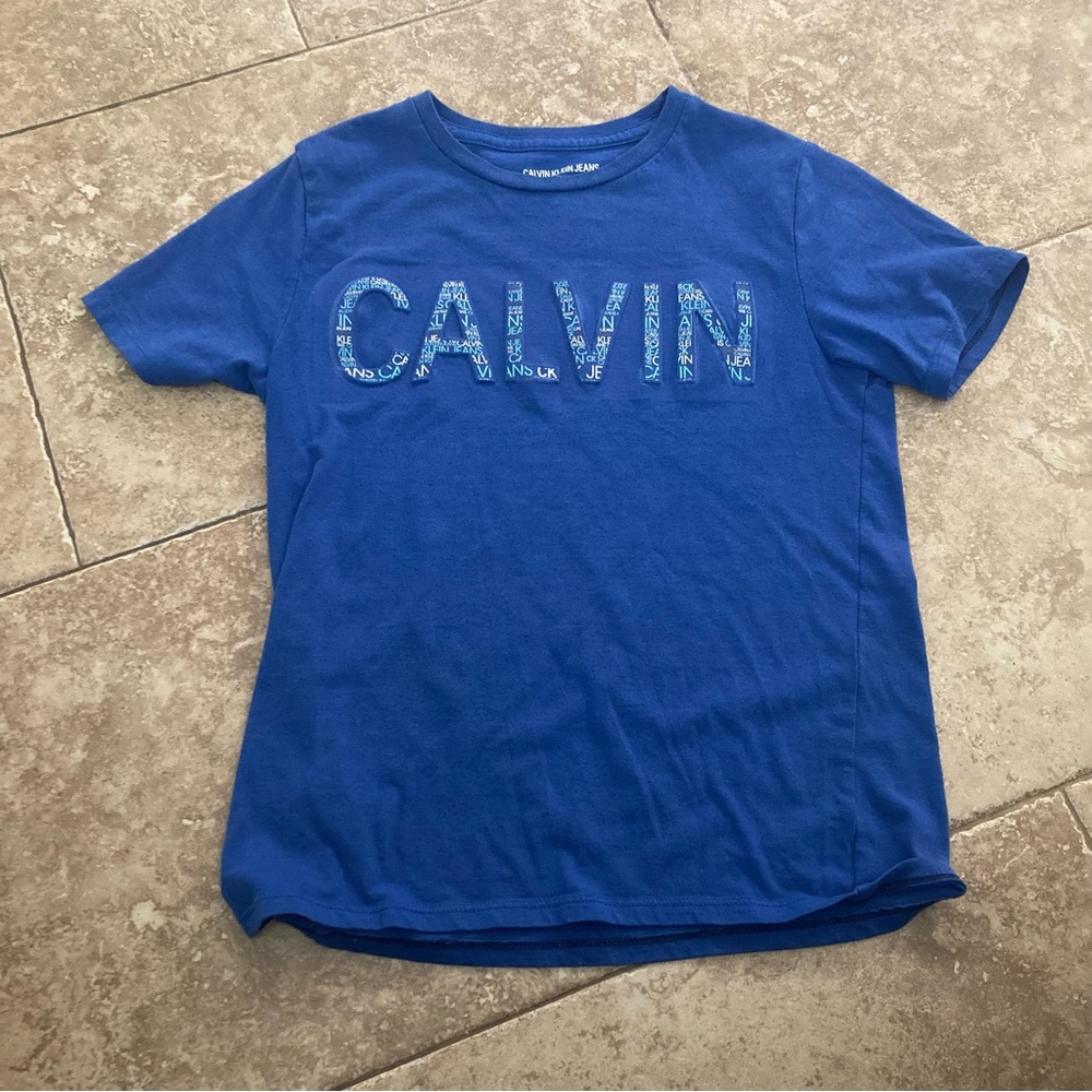 Blue Calvin Klein kids shirt